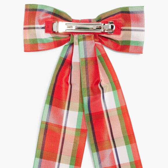 JENNIFER BEHR Bonnie Bow Hair Clip Barrette in Checked Organza Brand New NWT main image 7